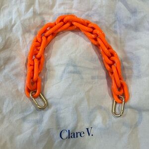 🍊Clare V Neon Orange Resin Shortie Strap